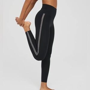 OFFLINE By Aerie Goals Crochet Inset Legging - Black l Sz L